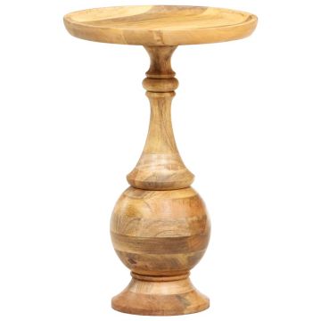 Gossi masa laterala rotunda, 43 x 43 x 66 cm, lemn masiv de mango