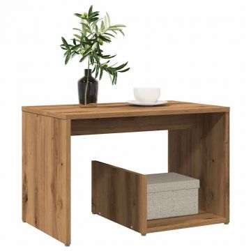 Gossi masa laterala, stejar artizanal,59x36x38 cm, lemn prelucrat