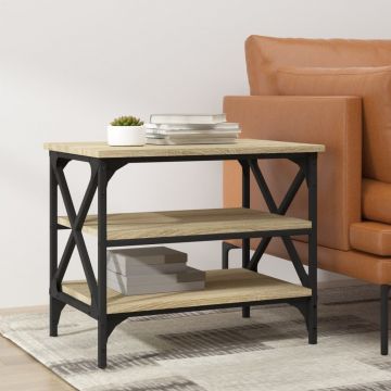 Gossi masa laterala, stejar sonoma, 55x38x45 cm, lemn prelucrat