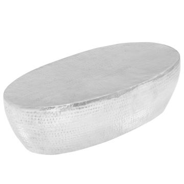 Gossi masuta cafea, argintiu, 100x50x28 cm aluminiu batut la ciocan