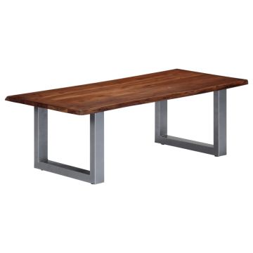 Gossi masuta cafea, muchii naturale, 115x60x40 cm, lemn masiv acacia