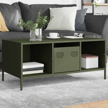 Gossi masuta cafea verde masliniu otel laminat la rece