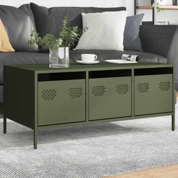 Gossi masuta cafea verde masliniu otel laminat la rece