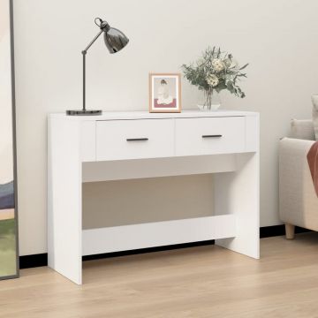Gossi masuta consola, alb, 100x39x75 cm, lemn compozit