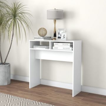 Gossi masuta consola, alb, 78x30x80 cm, lemn prelucrat