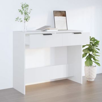 Gossi masuta consola, alb, 90x36x75 cm, lemn prelucrat