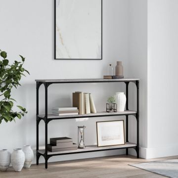 Gossi masuta consola, gri sonoma, 100x22,5x75 cm, lemn prelucrat