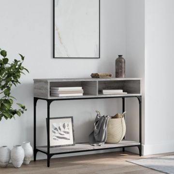 Gossi masuta consola, gri sonoma, 100x30,5x75 cm, lemn prelucrat