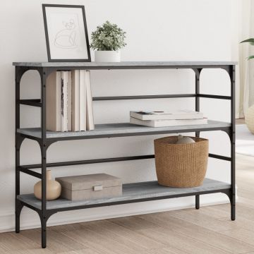 Gossi masuta consola, gri sonoma, 100x32x75 cm, lemn prelucrat