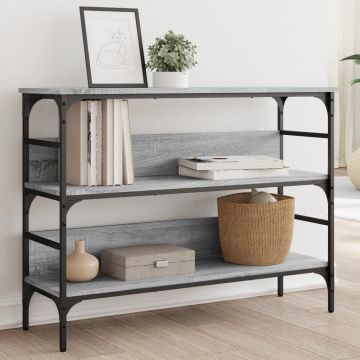 Gossi masuta consola, gri sonoma, 100x32x75 cm, lemn prelucrat