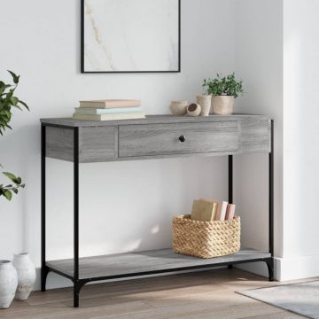 Gossi masuta consola, gri sonoma, 100x34,5x75 cm, lemn prelucrat