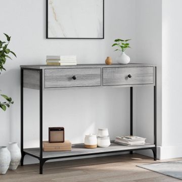 Gossi masuta consola, gri sonoma, 100x34,5x75 cm, lemn prelucrat