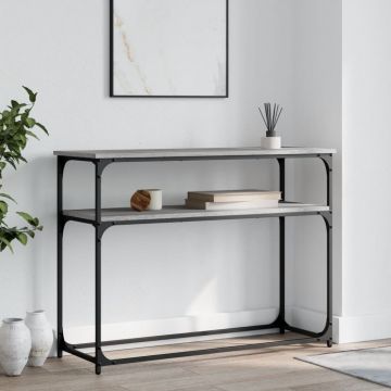 Gossi masuta consola, gri sonoma, 100x35,5x75 cm, lemn prelucrat