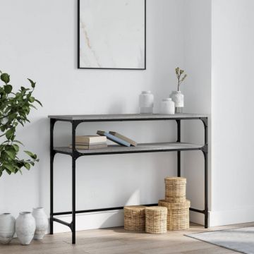 Gossi masuta consola, gri sonoma, 100x35,5x75 cm, lemn prelucrat