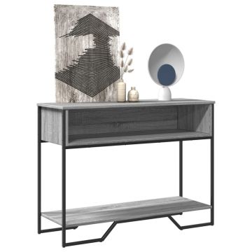 Gossi masuta consola, gri sonoma, 100x35x74,5 cm, lemn prelucrat