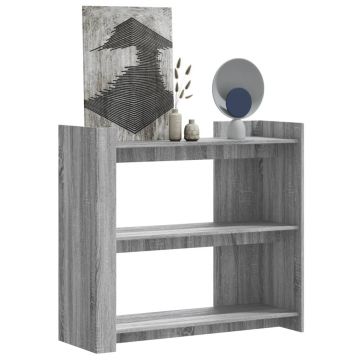 Gossi masuta consola, gri sonoma, 100x35x90 cm, lemn prelucrat