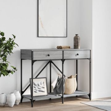 Gossi masuta consola, gri sonoma, 100x39x78,5 cm, lemn prelucrat