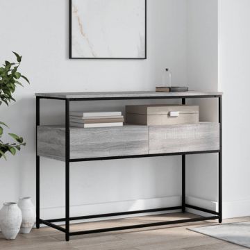 Gossi masuta consola, gri sonoma, 100x40x75 cm, lemn prelucrat