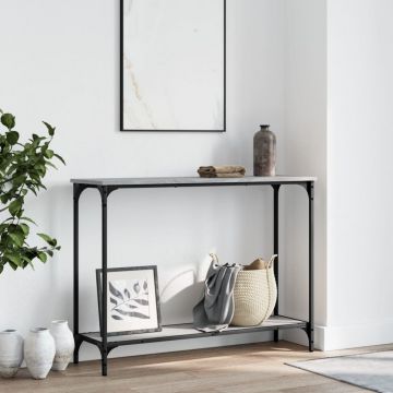 Gossi masuta consola, gri sonoma, 101x30,5x75 cm, lemn prelucrat