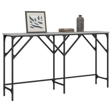 Gossi masuta consola, gri sonoma, 140x29x75 cm, lemn prelucrat