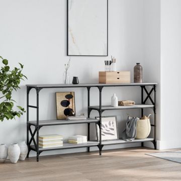 Gossi masuta consola, gri sonoma, 150x29x76,5 cm, lemn prelucrat