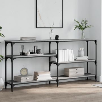 Gossi masuta consola, gri sonoma, 160x29x75 cm, lemn prelucrat