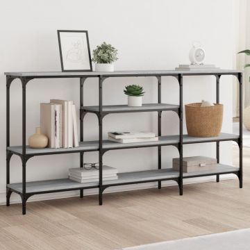 Gossi masuta consola, gri sonoma, 160x29x80 cm, lemn prelucrat