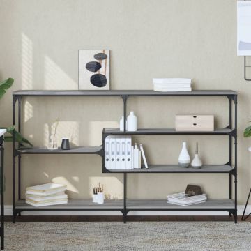 Gossi masuta consola, gri sonoma, 160x32x95 cm, lemn prelucrat