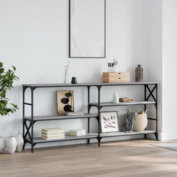 Gossi masuta consola, gri sonoma, 180x29x76,5 cm, lemn prelucrat
