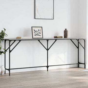 Gossi masuta consola, gri sonoma, 200x29x75 cm, lemn prelucrat