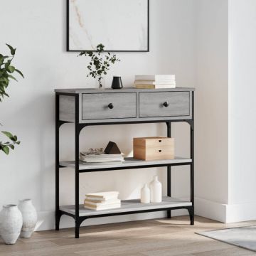 Gossi masuta consola, gri sonoma, 72,5x25x75 cm, lemn prelucrat