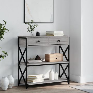 Gossi masuta consola, gri sonoma, 75x28x75 cm, lemn prelucrat