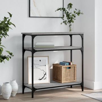 Gossi masuta consola, gri sonoma, 75x29x75 cm, lemn prelucrat