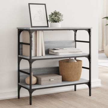 Gossi masuta consola, gri sonoma, 75x32x75 cm, lemn prelucrat