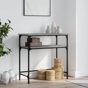 Gossi masuta consola, gri sonoma, 75x35,5x75 cm, lemn prelucrat