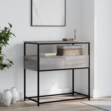 Gossi masuta consola, gri sonoma, 75x40x75 cm, lemn prelucrat