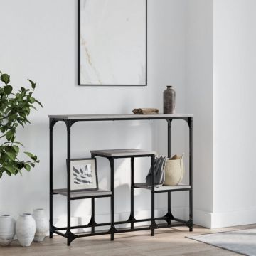 Gossi masuta consola, gri sonoma, 89,5x28x76 cm, lemn prelucrat