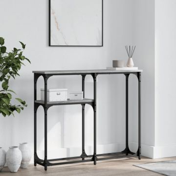 Gossi masuta consola, gri sonoma, 90x22,5x75 cm, lemn prelucrat