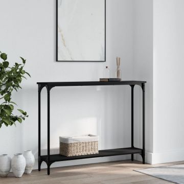 Gossi masuta consola, negru, 100x22,5x75 cm, lemn compozit