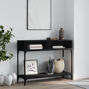 Gossi masuta consola, negru, 100x30,5x75 cm, lemn compozit