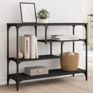 Gossi masuta consola, negru, 100x30x75 cm, lemn compozit