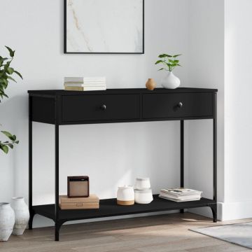 Gossi masuta consola, negru, 100x34,5x75 cm, lemn compozit