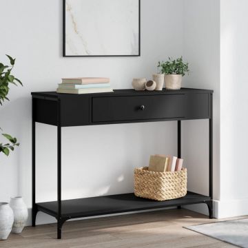 Gossi masuta consola, negru, 100x34,5x75 cm, lemn compozit