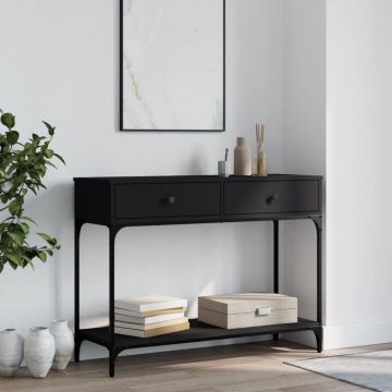 Gossi masuta consola, negru, 100x34,5x75 cm, lemn compozit