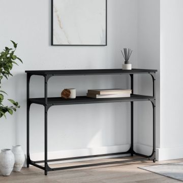 Gossi masuta consola, negru, 100x35,5x75 cm, lemn compozit