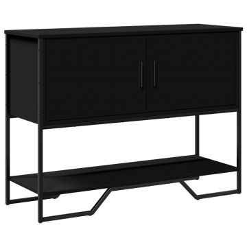 Gossi masuta consola, negru, 100x35x74,5 cm, lemn prelucrat