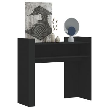 Gossi masuta consola, negru, 100x35x90 cm, lemn prelucrat
