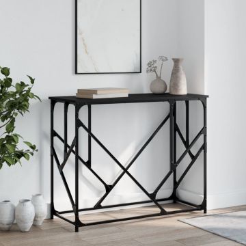 Gossi masuta consola, negru, 100x40x80 cm, lemn compozit