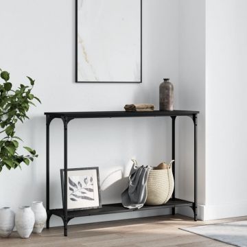 Gossi masuta consola, negru, 101x30,5x75 cm, lemn compozit
