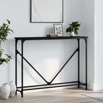 Gossi masuta consola, negru, 102x22,5x75 cm, lemn compozit